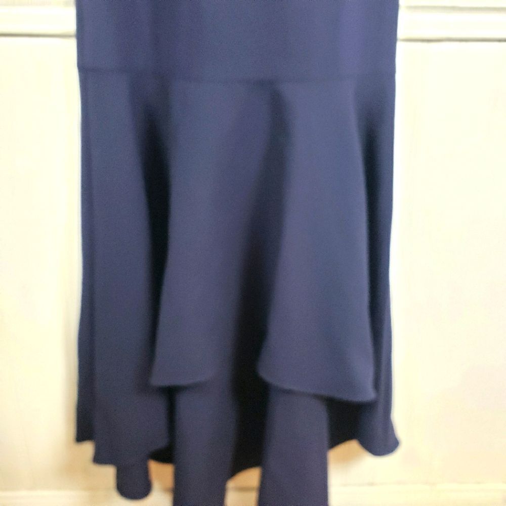 Women's NWT Likely Navy Blue Barnes Sleeveless Mermaid Ruffle Formal Dress SZ 0 - Picture 12 of 15
